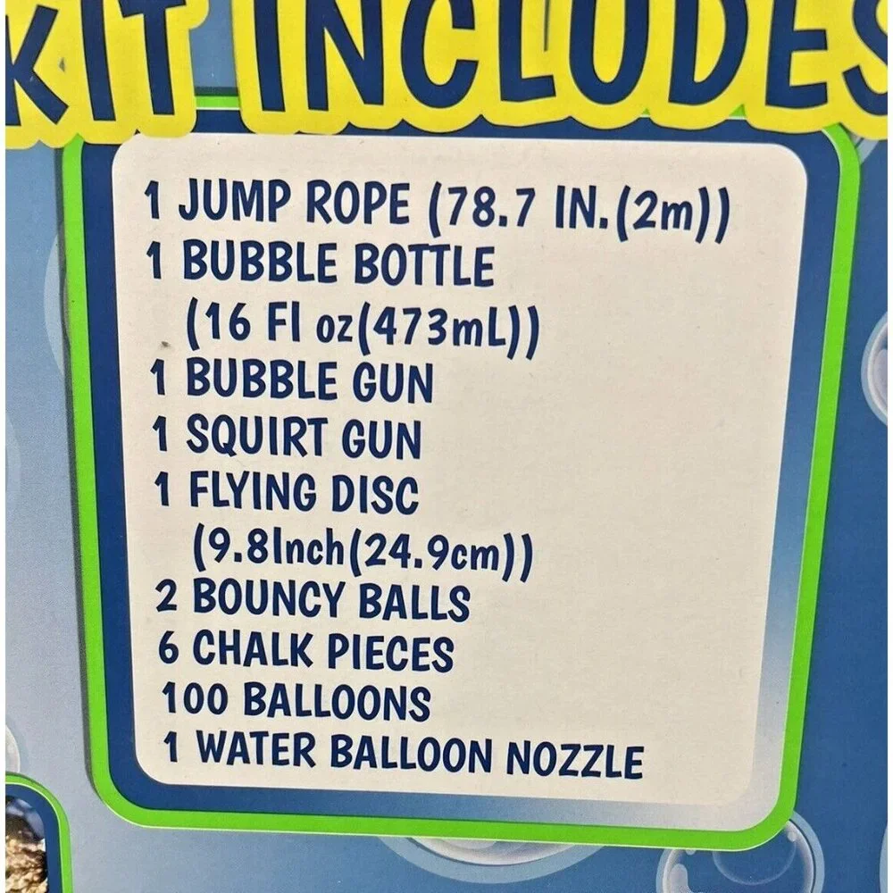 Maxx Bubbles Summer Fun Party Set 114 Pcs Jump Rope Bubble Blaster Balloons - Picture 2 of 11